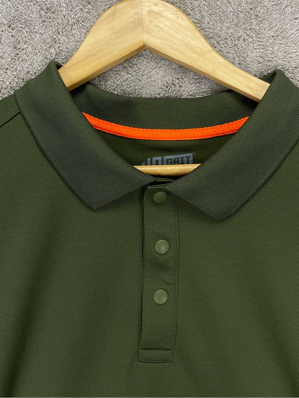 40 Grit Duluth Trading Short Sleeve Polo Shirt Men’s XL Olive Green Standard Fit